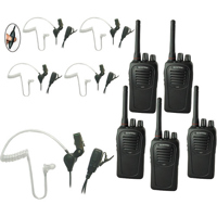

Eartec SC-1000 5-User Two-Way Radio System with 5x SST PTT Lapel Mic Headsets