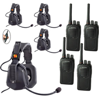 

Eartec SC-1000 4-User Two-Way Radio System with 4x Ultra Double Inline PTT Headsets