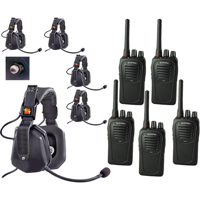 

Eartec SC-1000 5-User Two-Way Radio System with 5x Ultra Double Shell Mount PTT Headsets