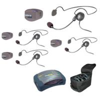 

Eartec UPCYB4 4-Person HUB Intercom System with 4x UltraPAK Remote Beltpack Transceiver, 4x Cyber Plug-In Headset, 5x Batteries, 8-Bay Charger and Softside Case