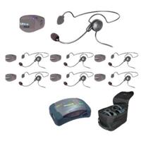 

Eartec UPCYB7 7-Person HUB Intercom System with 7x UltraPAK Remote Beltpack Transceiver, 7x Cyber Plug-In Headset, 8x Batteries, 8-Bay Charger and Softside Case
