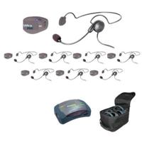 

Eartec UPCYB8 8-Person HUB Intercom System with 8x UltraPAK Remote Beltpack Transceiver, 8x Cyber Plug-In Headset, 9x Batteries, 8-Bay Charger and Softside Case