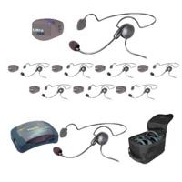 

Eartec UPCYB9 9-Person HUB Intercom System with 8x UltraPAK Remote Beltpack Transceiver, 9x Cyber Plug-In Headset, 9x Batteries, 8-Bay Charger and Softside Case
