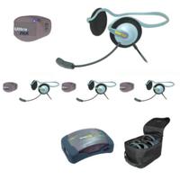 

Eartec UPMON4 4-Person HUB Intercom System with 4x UltraPAK Remote Beltpack Transceiver, 4x Monarch Plug-In Headset, 5x Batteries, 8-Bay Charger and Softside Case