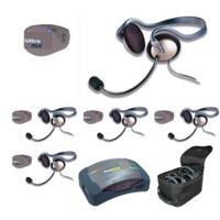 

Eartec UPMON5 5-Person HUB Intercom System with 5x UltraPAK Remote Beltpack Transceiver, 5x Monarch Plug-In Headset, 6x Batteries, 8-Bay Charger and Softside Case