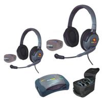 

Eartec UPMX4GD2 2-Person HUB Intercom System with 2x UltraPAK Remote Beltpack Transceiver, 2x Max4G Double Headset, 3x Batteries, 8-Bay Charger and Softside Case