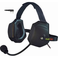 

Eartec XTreme Double Ear Heavy Duty Inline PTT Headset with Mic and Kenwood 2 Pin Connector for Wireless Radios
