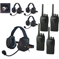 

Eartec SC-1000 4-User Two-Way Radio System with 4x XTreme Shell Mount PTT Headsets
