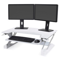 

Ergotron WorkFit-T Sit-Stand Desktop Medium Surface Workstation, White