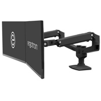 

Ergotron LX Dual Side-By-Side Monitor Arm, Matte Black