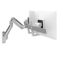 

Ergotron HX Wall Mount Dual Monitor Arm, Polished Aluminum