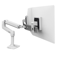 

Ergotron LX Desk Dual Direct Arm with 2x Desk Clamp, White