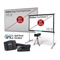 

Elite Projector MosicGo 360 Sport Series Ultra-Short Throw Projector with Built-In Battery, 58" Outdoor Screen and 103" Ceiling Light Rejection Screen