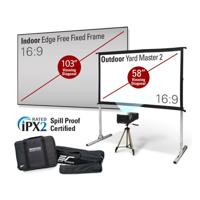 

Elite Projector MosicGo 360 Sport Series Ultra-Short Throw Projector with Built-In Battery, 58" Outdoor Screen and 105" Ceiling Light Rejection Screen