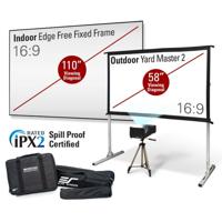 

Elite Projector MosicGo 360 Sport Series Ultra-Short Throw Projector with Built-In Battery, 58" Outdoor Screen and 110" Indoor Frame Screen