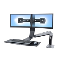 

Ergotron WorkFit-A Dual Monitor Sit-Stand Workstation, 25lbs Capacity