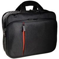 

ECO STYLE Luxe Checkpoint Friendly TopLoad Case for Up to 15.6" Laptop, Black/Orange