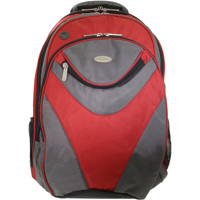 

ECO STYLE Sports Vortex Checkpoint Friendly Backpack for Up to 16.1" Laptop, Red/Gray