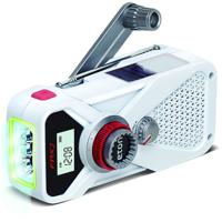 

Eton American Red Cross FRX2 Hand Turbine Digital Compact AM/FM/NOAA Weather Radio with USB Smartphone Charger & LED Flashlight, Arc White