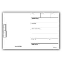 

Evident 5x8" White Latent Print Backing Card, Pack of 100