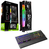 

EVGA GeForce RTX 3090 FTW3 Ultra 24GB GDDR6X Gaming Graphics Card, iCX3 Cooling, ARGB LED, Metal Backplate - With EVGA Z15 RGB Mechanical Gaming Keyboard