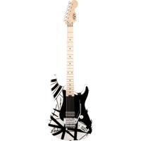 

EVH Striped Series Stratocaster Electric Guitar, Maple Fretboard, White with Black Stripes