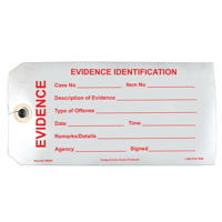 

Evident Pack of 100 White Evidence Tags with Wire-ties