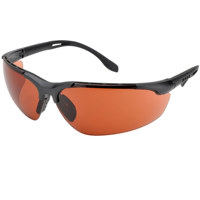 

Elvex Sphere-X Hard Coated Polycarbonate Blocker Lens, Black Vented Frame, Adjustable Temples, Copper Blue Blocker