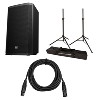 

Electro-Voice ZLX12 12" Two-Way Passive Loudspeaker, 55 Hz - 20 kHz Frequency Range, 125 dB Maximum SPL - Bundle With JamStands JS-TS50 Tripod-Style Speaker Stand Pair, 20' 8mm XLR Microphone Cable