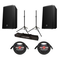 

Electro-Voice 2 Pack ZLX12 12" Two-Way Passive Loudspeaker, 55 Hz - 20 kHz Frequency Range - Bundle With JamStands JS-TS50 Tripod-Style Speaker Stand Pair, 2 Pack 20' 8mm XLR Microphone Cable