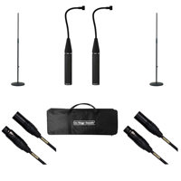 

Earthworks 2 Pack P30 Periscope High Definition Gooseneck Microphone, Black - With Round Base Bundle, 2x K&M 260/1 Mic Stand, 2x MOGAMI 25' XLR Male to XLR Female Cable for Mic, On-Stage Mic Stand Bag