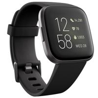 

Fitbit Versa 2 Health and Fitness Smartwatch with Alexa, Black/Carbon Aluminum