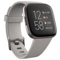 

Fitbit Versa 2 Health and Fitness Smartwatch with Alexa, Stone/Mist Gray Aluminum