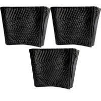 

Filmcraft 3 Pack Studio Blanket with Grommets Non-Woven Fabric, Black