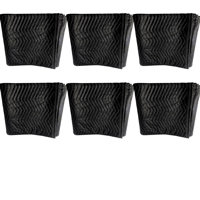 

Filmcraft 6 Pack Studio Blanket with Grommets Non-Woven Fabric, Black