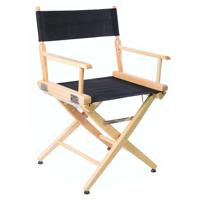 

Filmcraft Pro Series 18" Short Director Chair, Natural Wood with Black Canvas