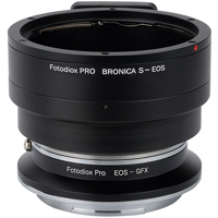 

Fotodiox Pro Lens Mount Double Adapter for Bronica S Mount & Canon EOS (EF / EF-S) D/SLR Lenses to Fujifilm G-Mount GFX Mirrorless Digital Cameras