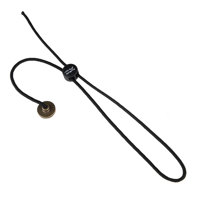 

Fotodiox Pro CapTrap Lens Cap Keeper with Leash/Safety Cord, Black Cord/Brass Mount