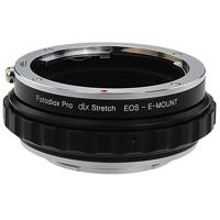 

Fotodiox DLX Series Canon EOS (EF/EF-S) D/SLR Lens to Sony Alpha E-Mount Mirrorless Camera Body Stretch Mount Adapter with Macro Focusing Helicoid and Magnetic Drop-In Filters