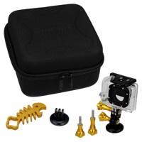 

Fotodiox GoTough Double CamCase Kit for GoPro HD Hero, HERO2, HERO3/3+ & HERO4, Includes Straight Extender, 2x Camera Tripod Adapter, SharkBite Wrench, Gold