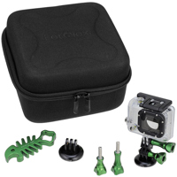 

Fotodiox GoTough CamCase Double Kit for 2x GoPro Cameras, Includes Case, 2x Medium Thumbscrew, 2x Long Thumbscrew, Straight Extender, 2x Camera Tripod Adapter, SharkBite Aluminum Wrench , Green