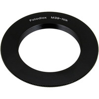 

Fotodiox Lens Mount Adapter for M39/L39 Screw Mount SLR Lens to Nikon F Mount SLR Camera Body