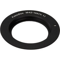 

Fotodiox Lens Mount Adapter for M42 Type 2 Screw Mount SLR Lens to Nikon F Mount SLR Camera Body