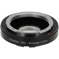 

Fotodiox Mount Adapter with 1.4x Multi-Coated Focus Correction Lens for Miranda Lens to Sony Alpha Mount Camera