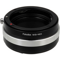 

Fotodiox Lens Mount Adapter for Nikon Nikkor F Mount G-Type D/SLR Lens to Sony Alpha E-Mount Mirrorless Camera Body
