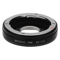 

Fotodiox Lens Mount Adapter with 1.4x Multi-Coated Focus Correction Lens for Olympus OM Lens to Nikon F Mount Camera