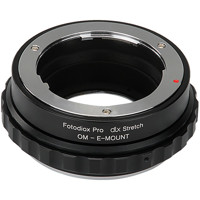 

Fotodiox DLX Stretch Lens Mount Adapter for Olympus Zuiko (OM) 35mm SLR Lens to Sony Alpha E-Mount Mirrorless Camera Body with Macro Focusing Helicoid and Magnetic Drop-In Filters