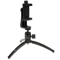 

Fotodiox Cell Phone Tripod Mount Adapter Kit - Universal Phone 1/4" Tripod Mount Clamp for Smartphones with Fotodiox Pro Mini Tabletop Ballhead Tripod, Vertical Horizontal Adjustable Clamp 2.2-4" Wide