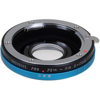 

Fotodiox Mount Adapter with De-Clicked Aperture Dial and 1.4x Multi-Coated Focus Correction Lens for Pentax K Lens to Nikon F-Mount Camera