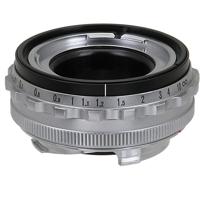 

Fotodiox Mount Adapter with Focus Control Dial for Voigtlander Nokton 50mm and Ultron 50mm Lenses to Leica M Camera, Silver